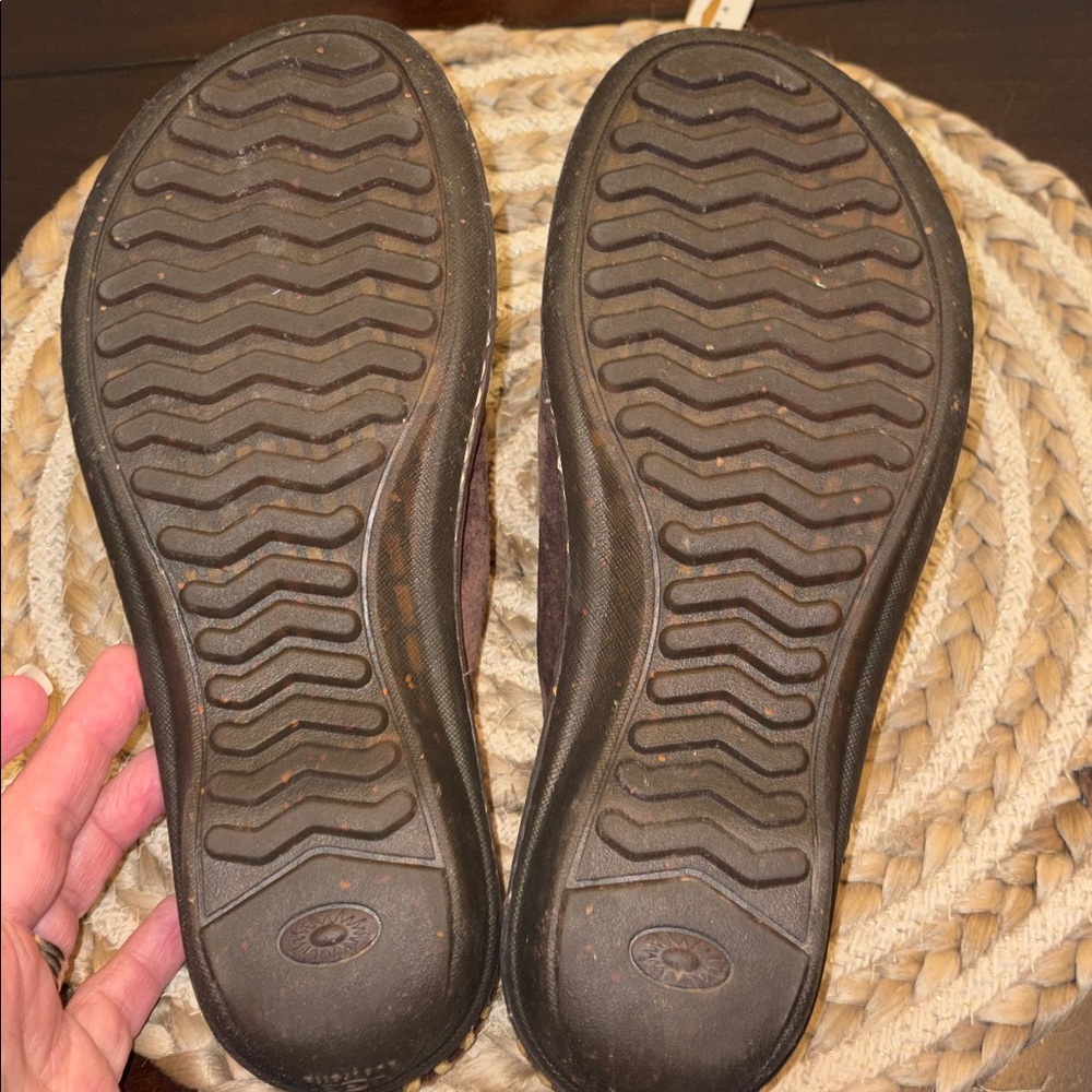 Ugg Australia Brown Leather And Sheepskin Clogs Size 8 EUC - Picture 6 of 12